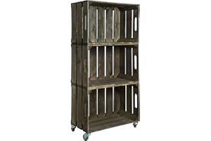 KISTENKOLLI ALTES LAND ESTANTERIA CAJAS MADERA CON RUEDAS