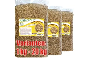 Ambiopet Soldatenfliegenlarven (Hermetia) getrocknet 5kg Packung, Black Soldier Fly, Protein- und fettreiches Wildvogelfutter, reich an Calcium und Laurinsäure