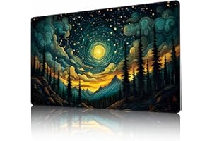 AIRCBC MTG Playmat 24" x 14" Stitched Edges and Smooth Rubber Surface Battle Board Game Mat with Free Storage Bag - Compatible with Magic the Gathering Playmat - Play MTG, YuGiOh, TCG