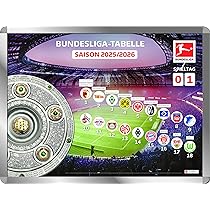 Bundesliga Magnettafel 63x42 Cm – Mit Vereinslogos & Spieltagsmagneten