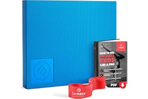 BEMAXX Balance Pad/Air Cushion Set + Accessories + Exercise eBook | Core Back Foam Mat Trainer/Wobble Seat Disc: Improve Posture, Stability Training Coordination Kids Adult Sport XXL