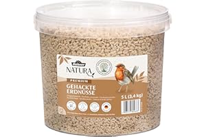 Dehner Natura Premium Wildvogelfutter, gehackte Erdnüsse schalenfrei, Ganzjahresfutter proteinreich / energiereich, hochwertiges Vogelfutter für Wildvögel, 3.4 kg