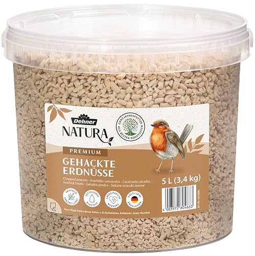 Dehner Natura Wild Bird Food, Chopped Peanut Kernels, 5 Litres (3.4 kg)