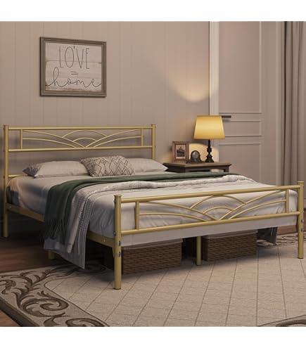 FetiNes Lit Mezzanine 90 x 200 cm, Multifonctionnel Lit en Métal avec