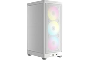 Corsair iCUE 2000D RGB AIRFLOW Mini-ITX PC Case - Fattore di forma Mini-ITX - Pannelli in rete d'acciaio - Supporto GPU a tre slot - 3 ventole AF120 RGB SLIM incluse - iCUE Lighting Node CORE