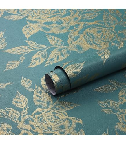 JOLIHOME Zelfklevend Behang - Bladeren En Fruit Effect 44.5x500cm | Beige Bruin Vintage Design