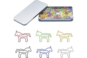 VANTASII 80 Stück entzückende, tierförmige Memo-Clips/Lesezeichen in verschiedenen Farben in einer Geschenkbox für Schüler, Kinder, Lehrer (Pferd-Motive)
