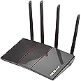 Asus RT-AX55 Home Office Router (Ai Mesh WLAN System, WiFi 6 AX1800, Gigabit, 1.5 GHz QC CPU, AiProtection)