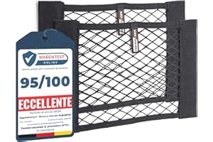Upgrade4cars Rete Portaoggetti da Bagagliaio | 2 x Porta Oggetti per Auto 40 x 25 cm | Organizer Tasca per Baule Universale & Elastica | Accessori Interni Gadget