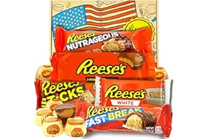 Reese's Chocolate Gift Set Selection Box - American Reeses Gift Hamper Treats for Birthday Valentines Easter, Gifts for Him Her - Peanut Butter Cups - Heavenly Sweets