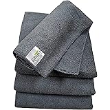 SOFTSPUN Microfiber Cloth - 4 pcs - 40x40 cms - 340 GSM Grey- Thick Lint & Streak-Free Multipurpose Cloths - Automotive Micro