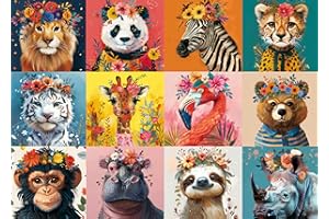 AVEJOYS Puzzle Adulte 1000 Pièces Douze Animaux Mignons 70x50cm Puzzles pour Adultes Jeu éducatif Défi Jouets 1000 Pièces Puzzles pour Adultes Enfants