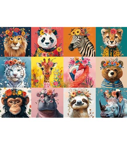 1000 stukjes legpuzzels voor volwassenen kleurrijke dierenwereld badkamer schilderij puzzel badkuip dieren puzzels spel botanische bladeren muur decor doe-het-zelf ambachtelijke puzzel badkamer dieren