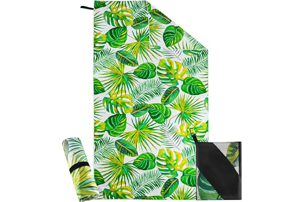 Hexify Strandhandduk XXL 200 x 100 cm, stor snabbtorkande mikrofiberhandduk, sandfri badhandduk, strandfilt dam strandhandduk