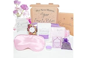 Bellalisia Hey New Mum Pamper Kit, Lovely Relaxing Baby Shower Gifts for Mums To Be For Her To Pamper and Relax. New Mum Hamper Presents. Mums Self Care Spa Box Set, Women Beauty Gifts For Mummy.