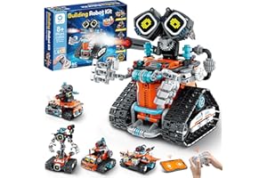 Sillbird STEM Technic Robot Building Toys for Kids Ages 8-13, 5 in1 APP Remote Controlled Robot, Rechargeable Robotics Set, Gift for Kids Boys Girls Ages 8 9 10 11 12+, 596 Pieces