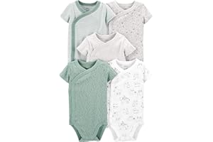 Simple Joys by Carter's Unisex Baby Neutral Short-Sleeve Bodysuit Hemd (5er Pack)