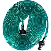 Relaxdays, grün Schlauchregner, Flacher Bewässerungsschlauch, für den Garten, mit Löchern, anschlussfertig, 8,2 Meter