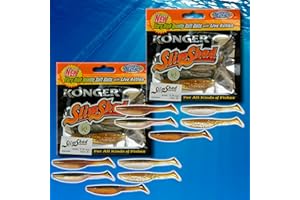 Ripper Kopyto Soft Fishing Lures Bait 7.5cm 3'' Jig Heads Perch Pike Drop Shot Mix04 (O02-2x Mix 4 Slim Shad 7.5cm 10pcs Soft Lures Konger)