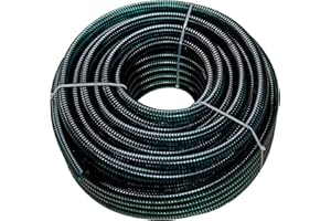 NICHTGANZDICHT24.DE Teichschlauch 38mm schwere Profiqualität 1 1/2 Zoll grün/schwarz versch. Rollenlängen (20m)