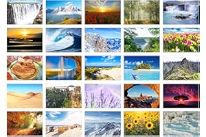 Edition Seidel Lot de 25 cartes postales de qualité supérieure - Paysages de mer, montagnes, forêts - Cartes postales (20237)