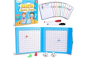 D-FantiX Magnetic Addition Multiplication Game Board, Math Games for Kids 8-12, Maths Manipulatives for Elementary School, Montessori Math Learning Toys for Homeschool Classroom