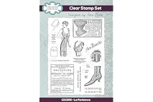 Creative Expressions Sello Parisienne A5-Estampadora Fotopolímero Transparente para Hacer Lettering, Scrapbooking, Diario y Manualidades, Se Adhiere a Bloques de Acrílico