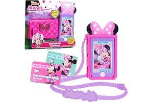 VARIGLAS Set da gioco cellulare di Minni Parla con me Disney Junior, effetti luminosi e sonori, giocattoli per bambini dai 3 anni in su di Just Play