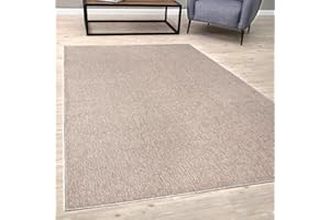 BORING PANDA Area Rugs – Low Pile, Contemporary Rugs for Living Rooms, Bedrooms, Dining Rooms, and Entryways - Modern Design, No Shedding Construction - Beige, 80x150 cm