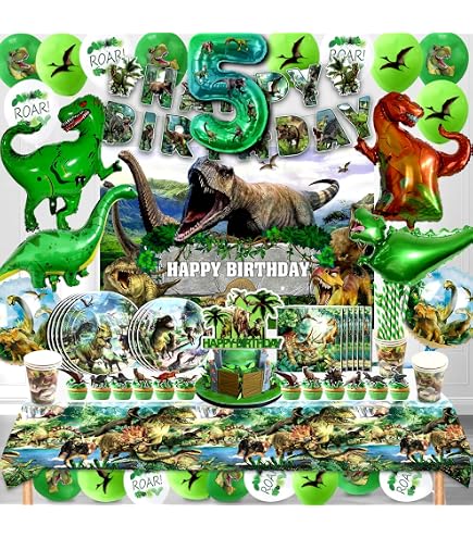 15 Dinosaurier-Ballons, 30,5 Cm Grünes Latex-Set – Mit Dino-Muster, Konfetti, Für Kindergeburtstag