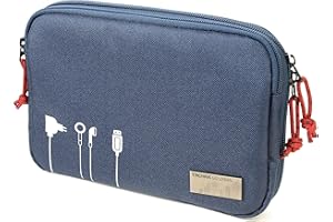 Troika Business Tech Pouch 2 torba na kable na akcesoria elektroniczne z poliestru w kolorze niebieskim, wymiary: 23,5 cm x 17 cm x 3,5 cm, BGO44/DB, niebieski, 23,5cm, Nowoczesny