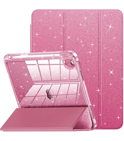 Newbillion Custodia Per IPad A16 11ª Gen 2025 E IPad 10ª Gen 2022 – Con Portapenne, TPU Morbido, Supporto Pieghevole E Auto Sveglia/sonno, Argento