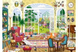 Ravensburger - Pussel 1000 bitar: Sommarträdgårdshall, pussel för vuxna 70 x 50 cm, pussel för vuxna, för hela familjen, vuxengåva