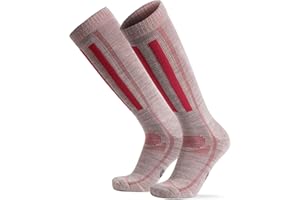 DANISH ENDURANCE Merino Performance Skisocken (1 | 2 Paar), Thermo-Socken, Dicke Kniestrümpfe, Wintersocken, Atmungsaktiv & mit Schienbeinpolster, für Damen, Herren & Kinder