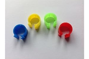 TUSK Dragon Poultry 100 x 6 mm Clip On Leg Rings for Bantam Chicks, Quail, Pigeon, Poultry, Doves (Dark Blue)