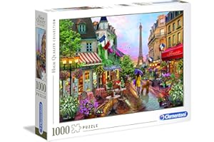 Clementoni - Puzzle 1000 piezas paisaje ciudad Flores en París, Puzzle adulto paisaje París (39482)