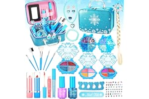 Lubibi Ensembles de Maquillage Lavables pour Filles avec Vernis à Ongles, Rouge à Lèvres pour Les Cadeaux d'anniversaire de Noël Jouet pour Filles 3 4 5 6 7 8 9 10