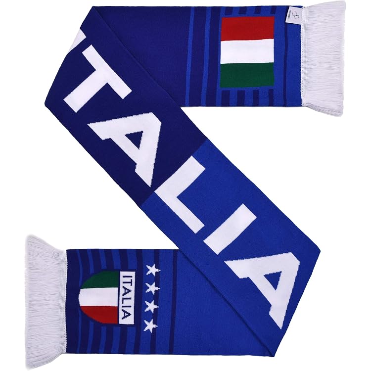 GIEMME Sciarpa Italia Nazionale Unisex Uomo Donna Adulto E Bambino, Blu, Taglia Unica - 8
