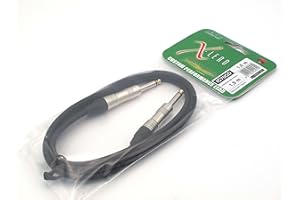 X-LEAD IC70GD015BK serie GOLD, cable de instrumentos profesional de calidad para guitarra/bajo/teclados - Jack to Jack - conectores INCO originales (1,5 m, negro) - MADE IN ITALY by INCO