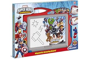 Clementoni - Lavagna Magnetica Super Hero Adventures Marvel Avengers, Multicolore, 4-6 Anni, 18577