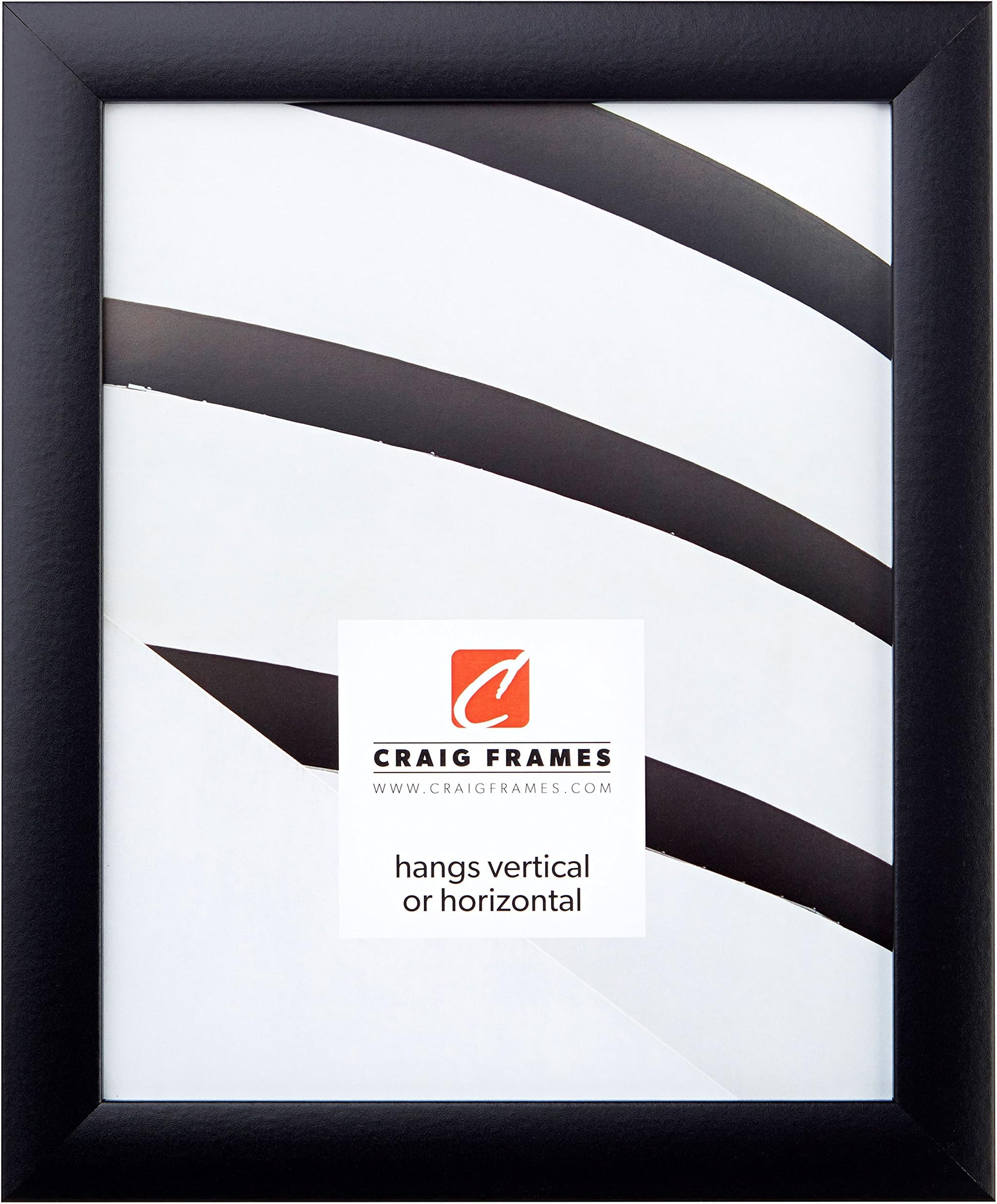 Craig Frames1WB3BK 24 by 24-Inch Picture Frame, Smooth Wrap Finish, 1-Inch Wide, Black
