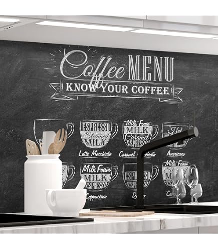 DIMEX LINE Paraschizzi Auto-Adesiva per la Cucina caffè 260 x 60 cm | Resistente all'Acqua | QUALITA' Premium