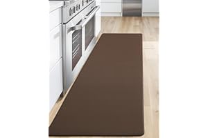 COLOR&GEOMETRY Color G Küchenläufer 44x200CM, küchenteppich waschbar rutschfest, Teppich küche mit Ölfest und Wasserdicht PVC, Gummirücken Küchenmatte für Esszimmer, Küche, läufer Flur(Braun)