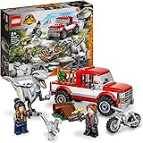 LEGO Jurassic World La Cattura dei Velociraptor Blue e Beta, Dinosauri Giocattolo, Camion e Moto, Idea Regalo, Giochi per Bam