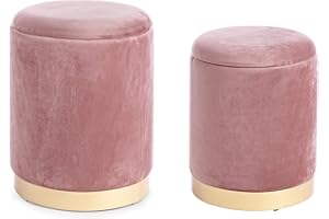 BIZZOTTO SET2 POUF CONTENITORE POLINA ROSA ANTICO