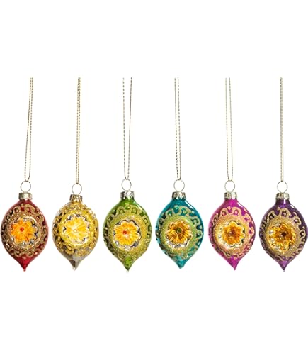 Boite De 3 Boules En Verre à Paillettes .8 Cm