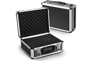 PeakTech 7300 – Estuche universal para dispositivos de medición, robusto, almacenamiento de herramientas, relleno de espuma, con cerradura, protección contra el polvo, M - 320 x 250 x 150 mm