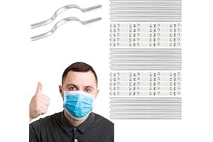 Your Day Mate [25 Pack], Face Mask nose bridge Strips, aluminium mask nose wire, with special textile adhesive, 90 mm x 5 mm x 0.8mm, face mask nose clip, mask nose strips, diy wire for sewing crafts