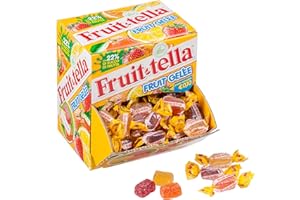 Fruittella Caramelle Gelee con Succo di Frutta Morbide, Gusti Assortiti Fragola, Arancia e Limone, Ottimo Come Dolcetto Per Natale, 125 Caramelle Monopezzo
