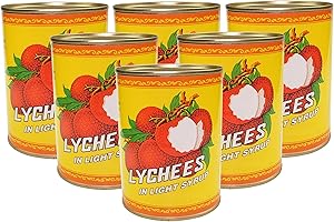 THE GREAT CANADIAN TEA Lychees in Syrup Pack of 6 Lightly Sugared Lychees [6 x 567 g / 227 g ATG]